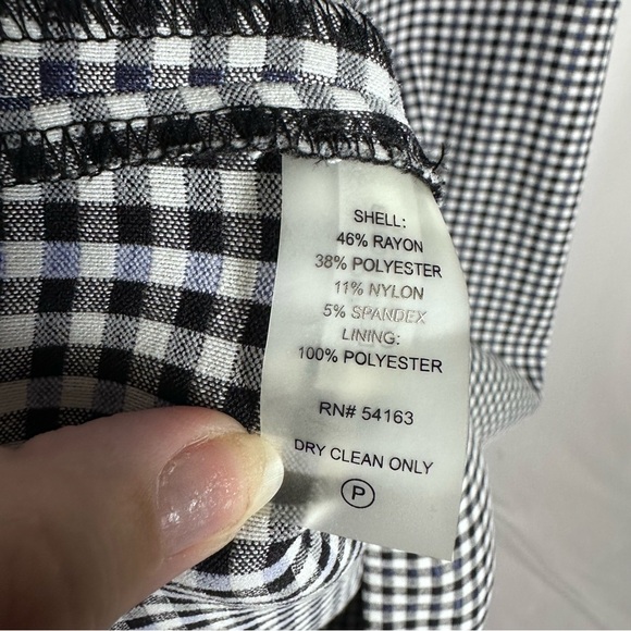 Calvin Klein Sheath Gingham Dress Puff Sleeves sz 10 Career Professional - Picture 8 of 12